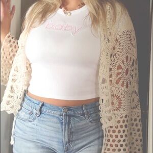 Skull House Designs Baby Tee: White/Baby